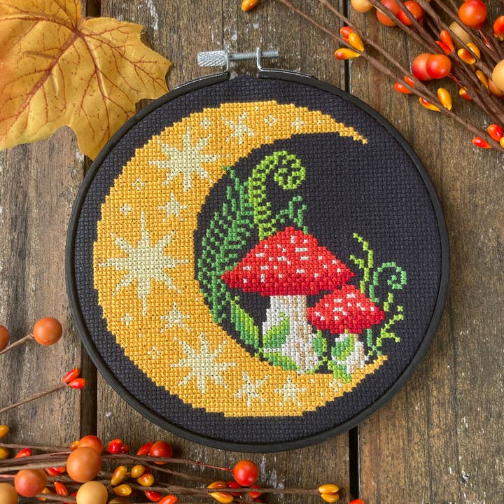 Love Poppet - Wholesale Embroidery/Cross Stitch Supplies - Woodland Moon - Cross Stitch Kit