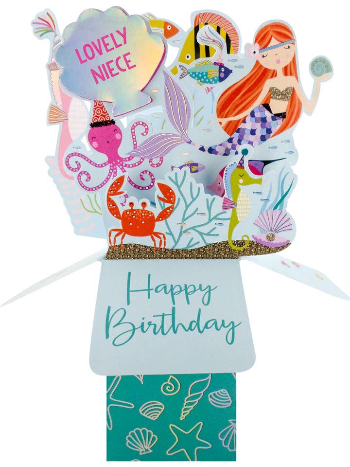 Nièce, Anniversaire - Carte de Vœux Pop-Up 3D - Second Nature pour la vente par Second Nature Ltd