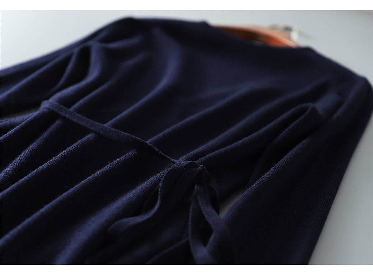 Marayn - Wholesale Dress - Women's - Wrap Knit Dress Chic Korean Style for Fall14