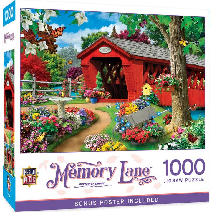 Memory Lane - Butterfly Bridge 1000 Piece Jigsaw Puzzle for wholesale by Masterpieces Puzzles