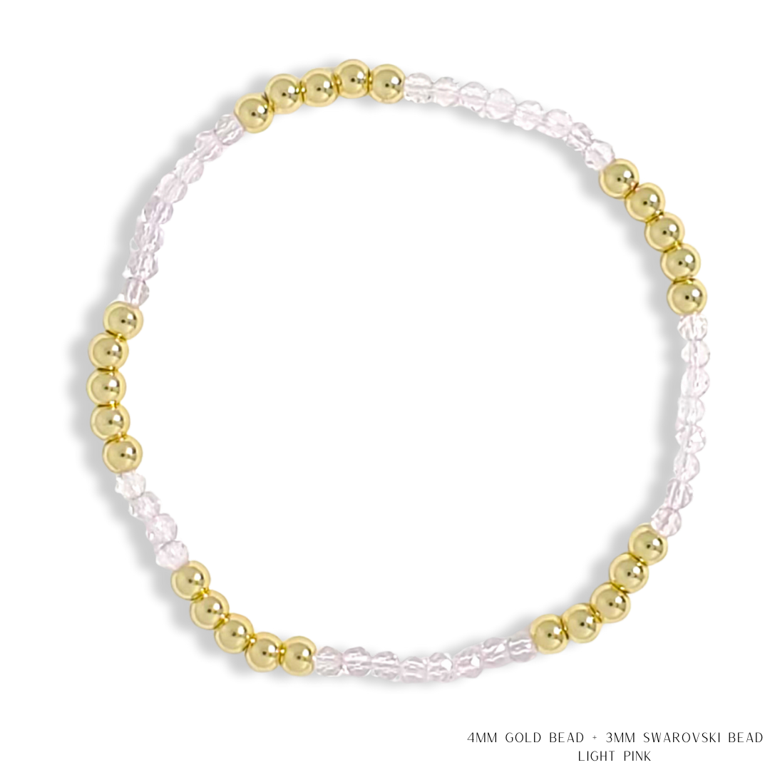 Savvy Bling - Vendita all'ingrosso Bracciale con perline - Bracciale con Perline in Oro e Cristalli Swarovski - Più Colori28