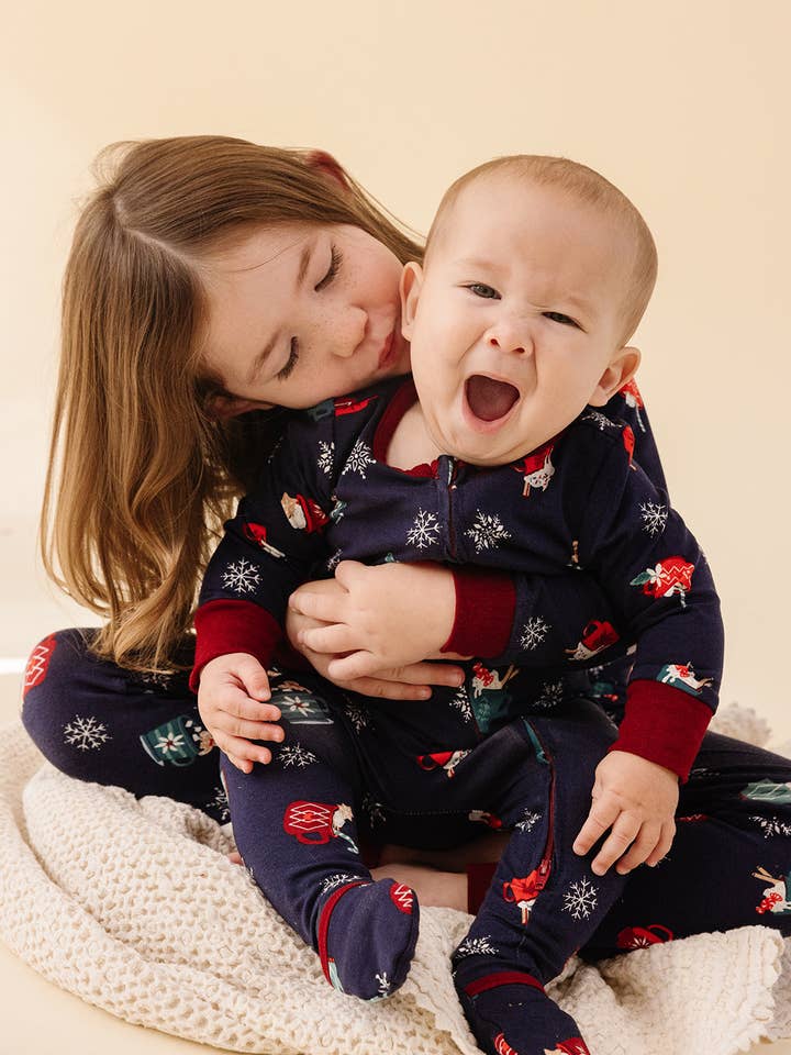 Lark - Wholesale Jumpsuit - Baby - Holiday Convertible Footie in Cozy Cocoa2