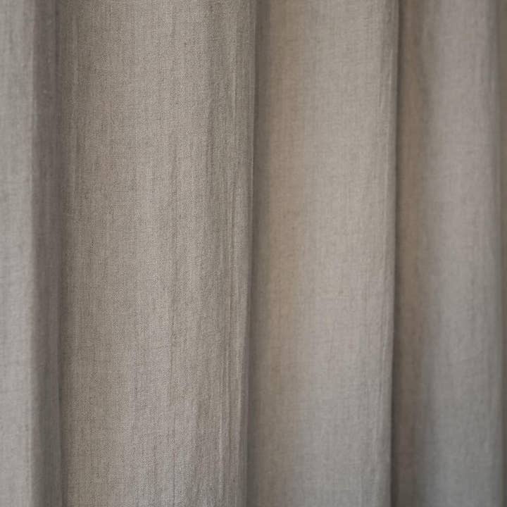 Linen Tales - Vendita all'ingrosso Tende - Set di tende con laccetti per la notte naturale, confezione da 2