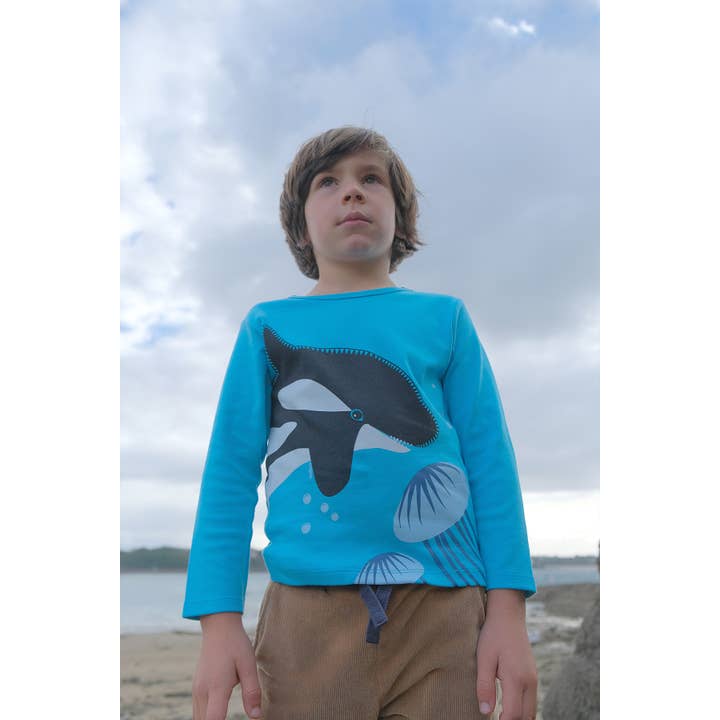 Coq En Pate - Vente T-shirt sérigraphié – enfant - T-shirt enfant manches longues coton bio - Orque