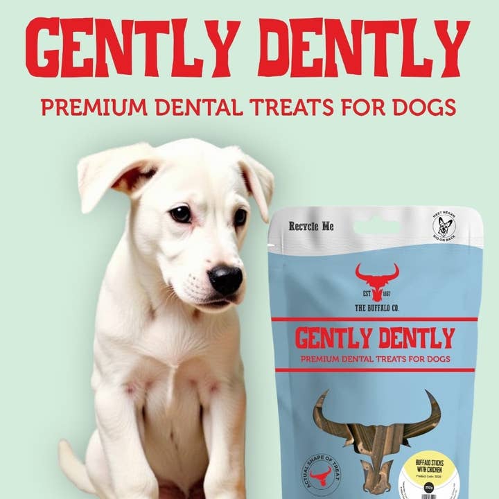The Buffalo Co. - Wholesale Pet Treats - Dog - Gently Dently- Apple & Banana Dental Treats for Dogs1