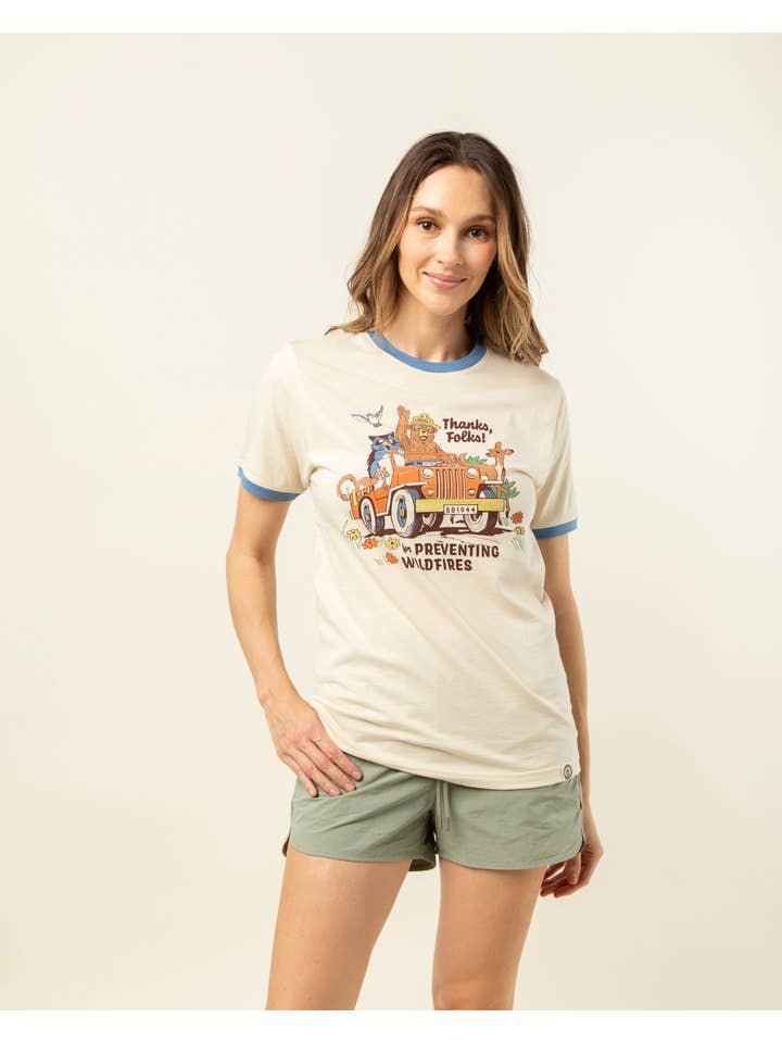 The Landmark Project - Wholesale Screen printed t-shirt – unisex - Thanks, Folks for Preventing Wildfires Unisex Short Sleeve 3