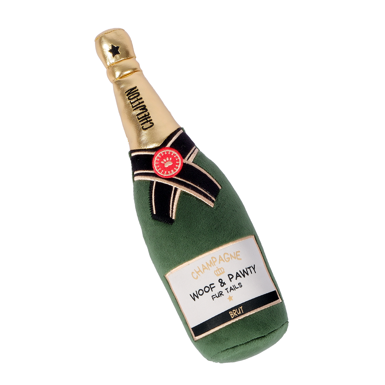 CHEWFFON - Venta al por mayor Juguete de goma - Perros - Juguete para perros con sonido en forma de botella de champán de peluche CHEWFFON1