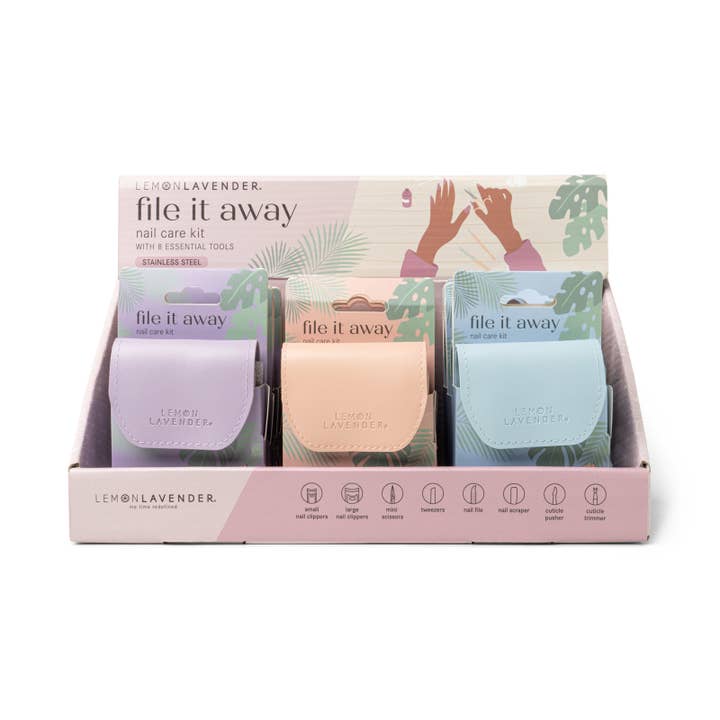 DM Merchandising - Wholesale Nailcare Set - Lemon Lavender File It Away Nail Care Kit