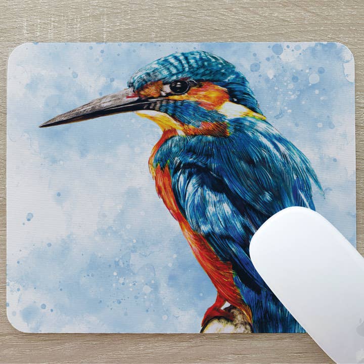 Sue Findlay Designs - Wholesale Mousepad/trackpad - Kingfisher Mouse Pad1