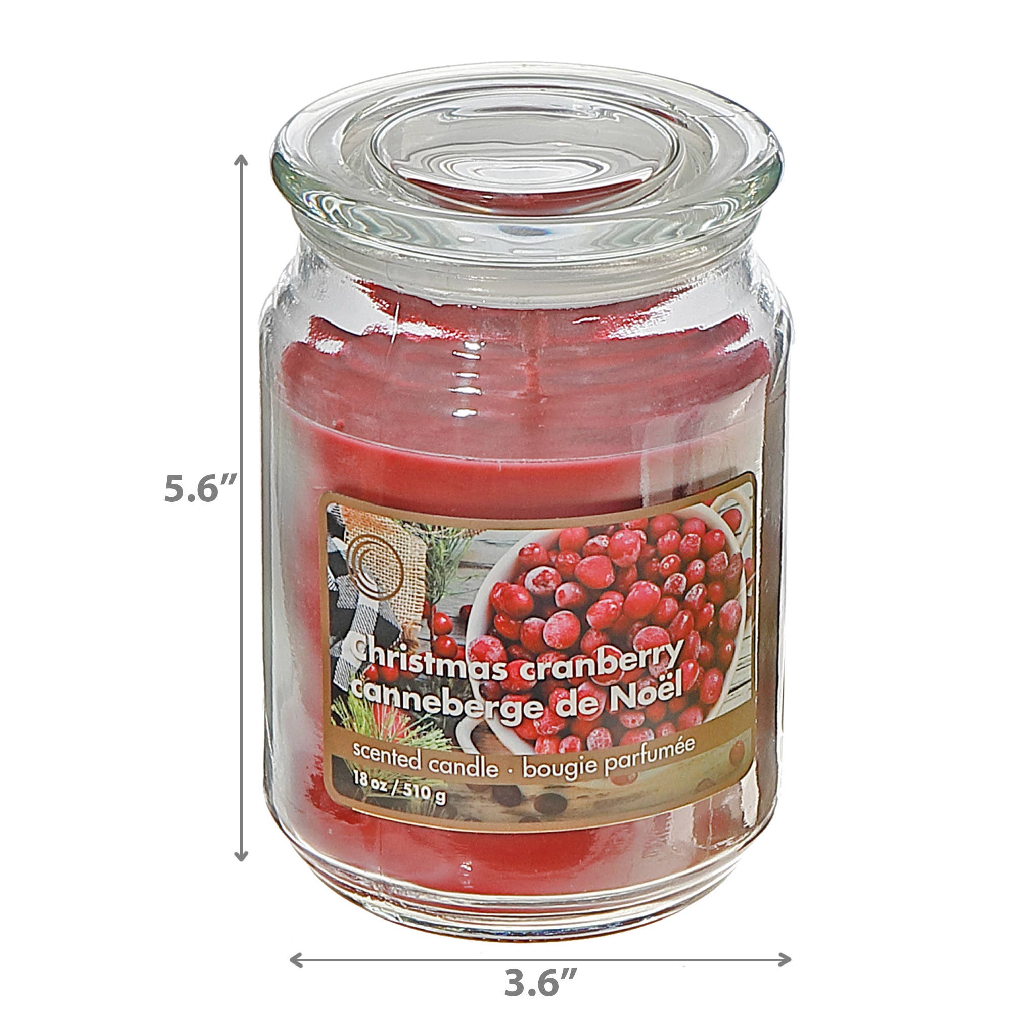 IH Casa Decor – Engroshandel Glaslys – 18 OZ DUFTLYS I GLAS (JULETRANEBÆR)2