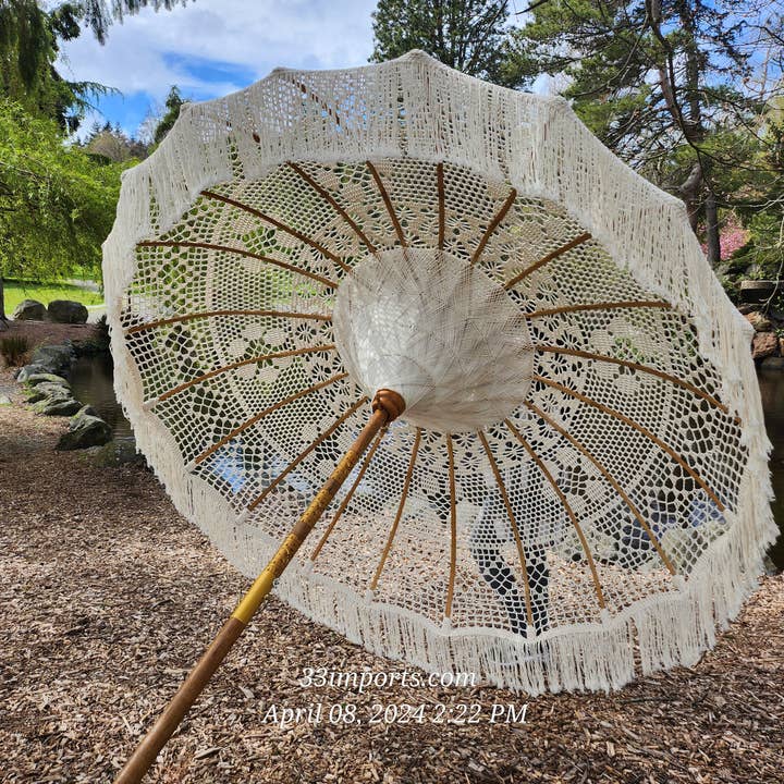 baligood - Wholesale Umbrella - Women's - Macrame Bali Umbrella2