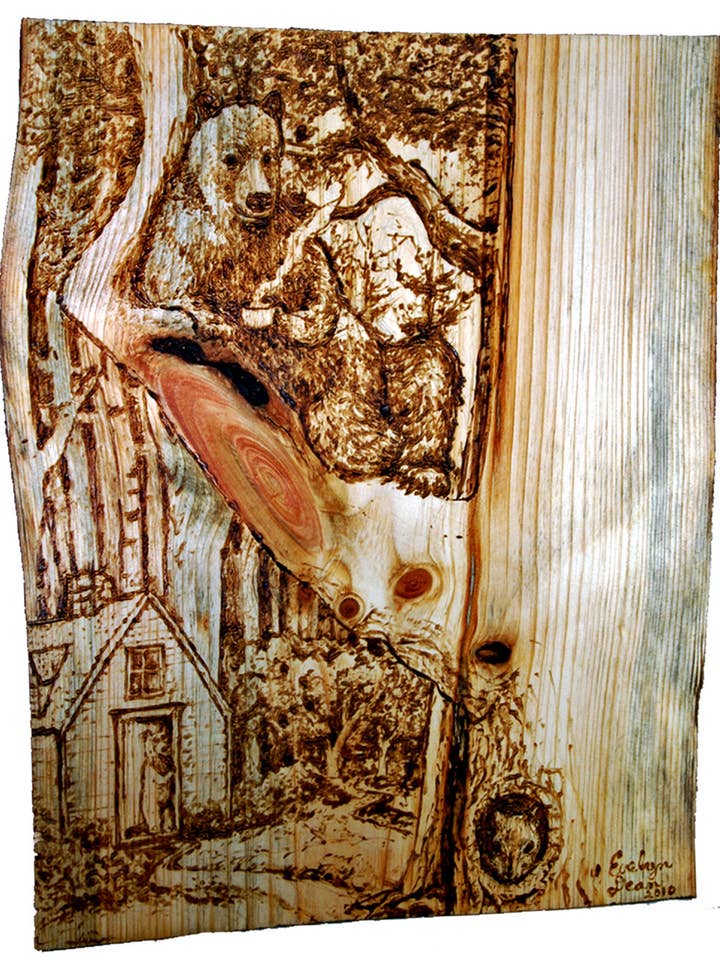 Tea Drinking Bear for wholesale by wisdom from the wood greeting cards