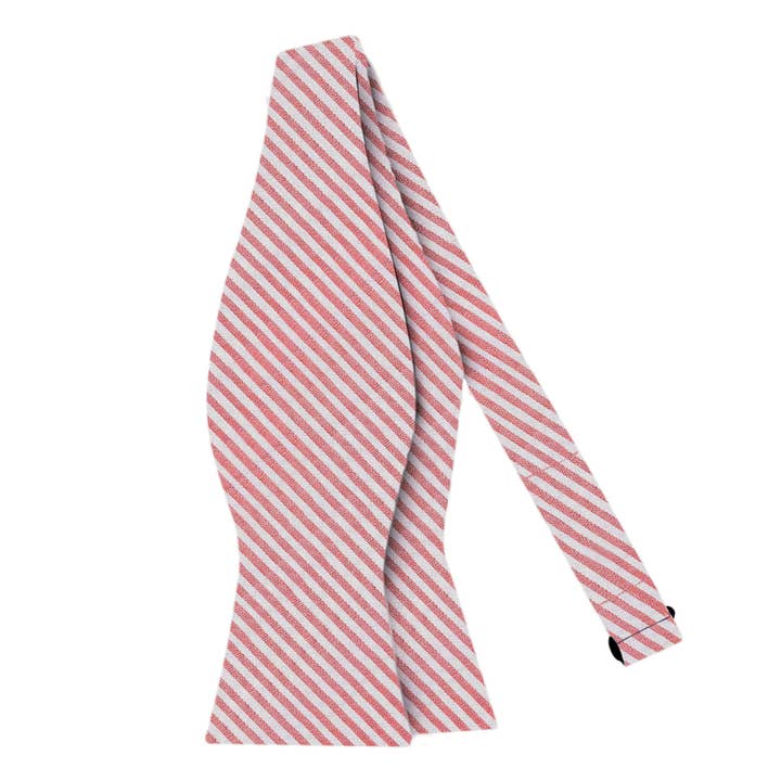 Jacob Alexander - Wholesale Bow Tie - Men’s - Men's Seersucker Striped Bow Tie18