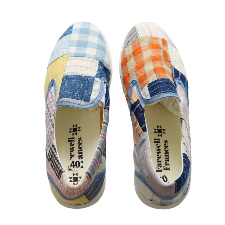 Farewell Frances - Wholesale Slip On Sneakers - Women's - Quilted Sneakers Patchwork