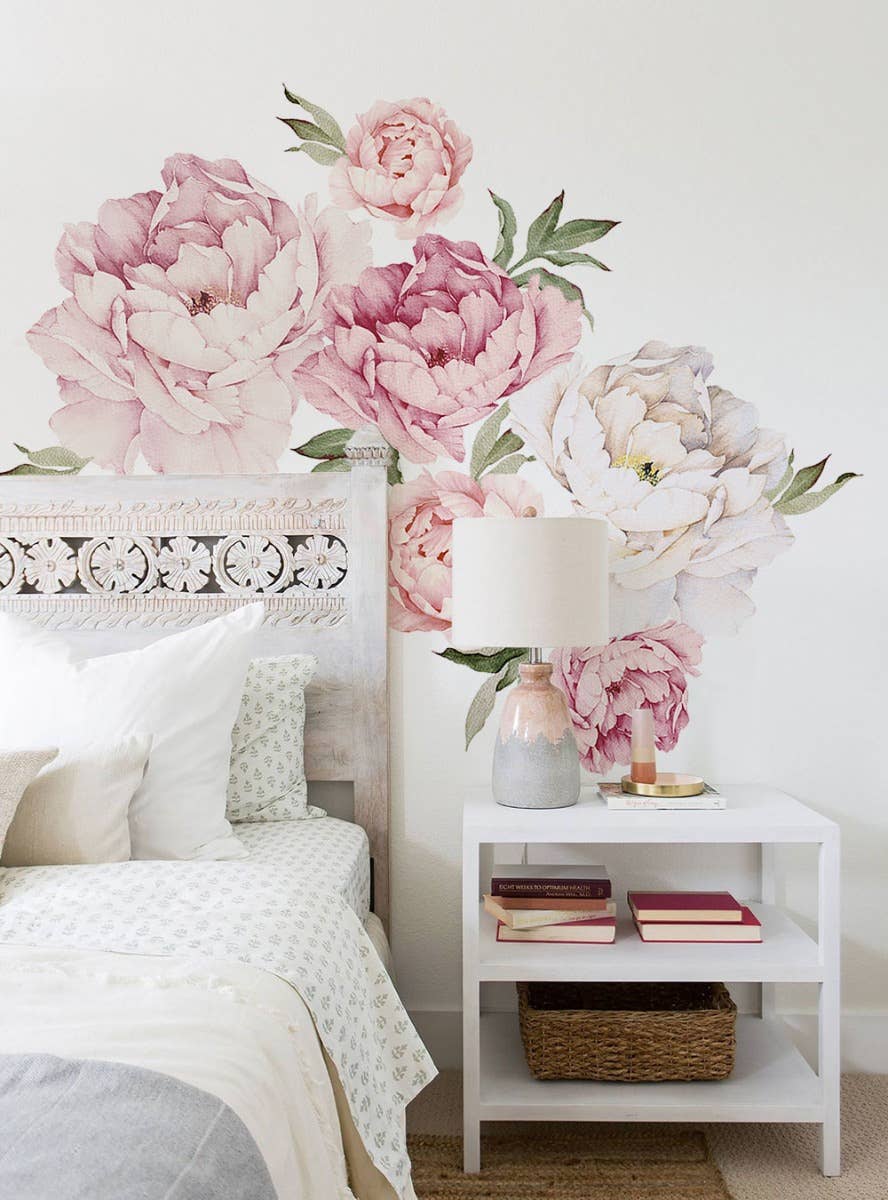 Simple Shapes – wholesale Wall decal/stickers – Peony Flowers Wall Sticker3