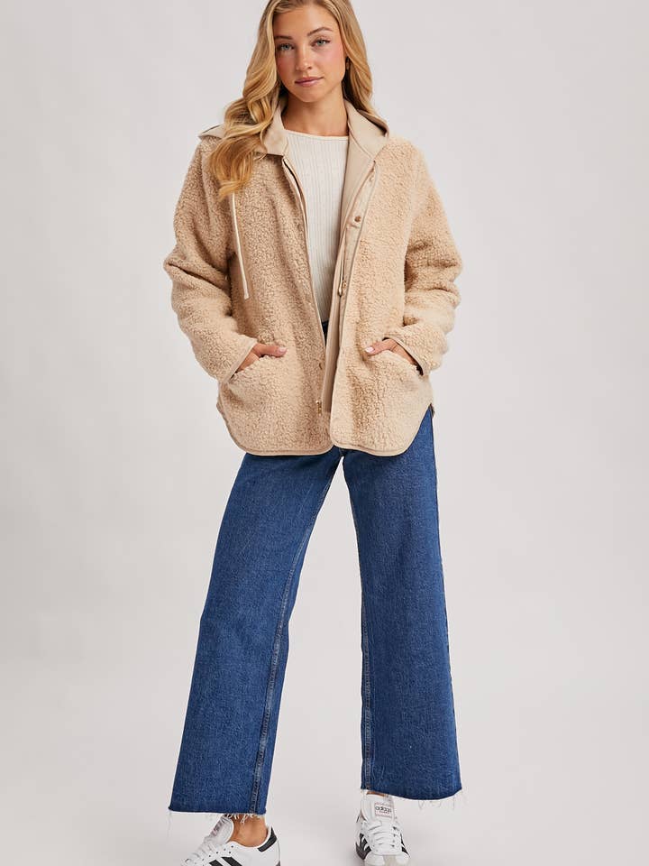 Bluivy - Wholesale Jacket - Women's - SHERPA ADJUSTABLE HOODED JACKET8