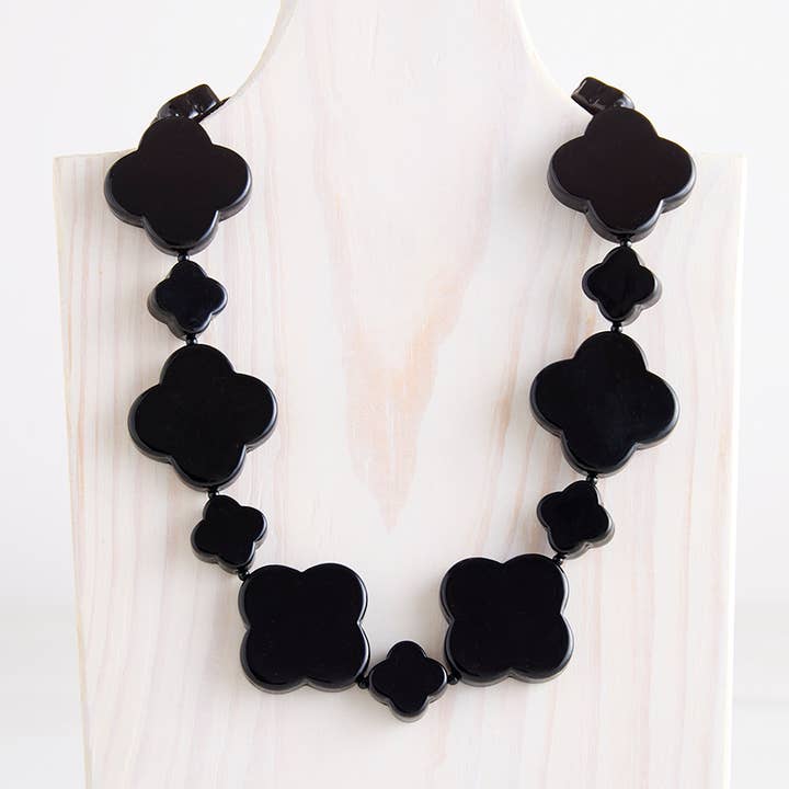 Midnight Clover Cooling Necklace-New for wholesale by Hot Girls Pearls-Freezable Cooling Jewelry