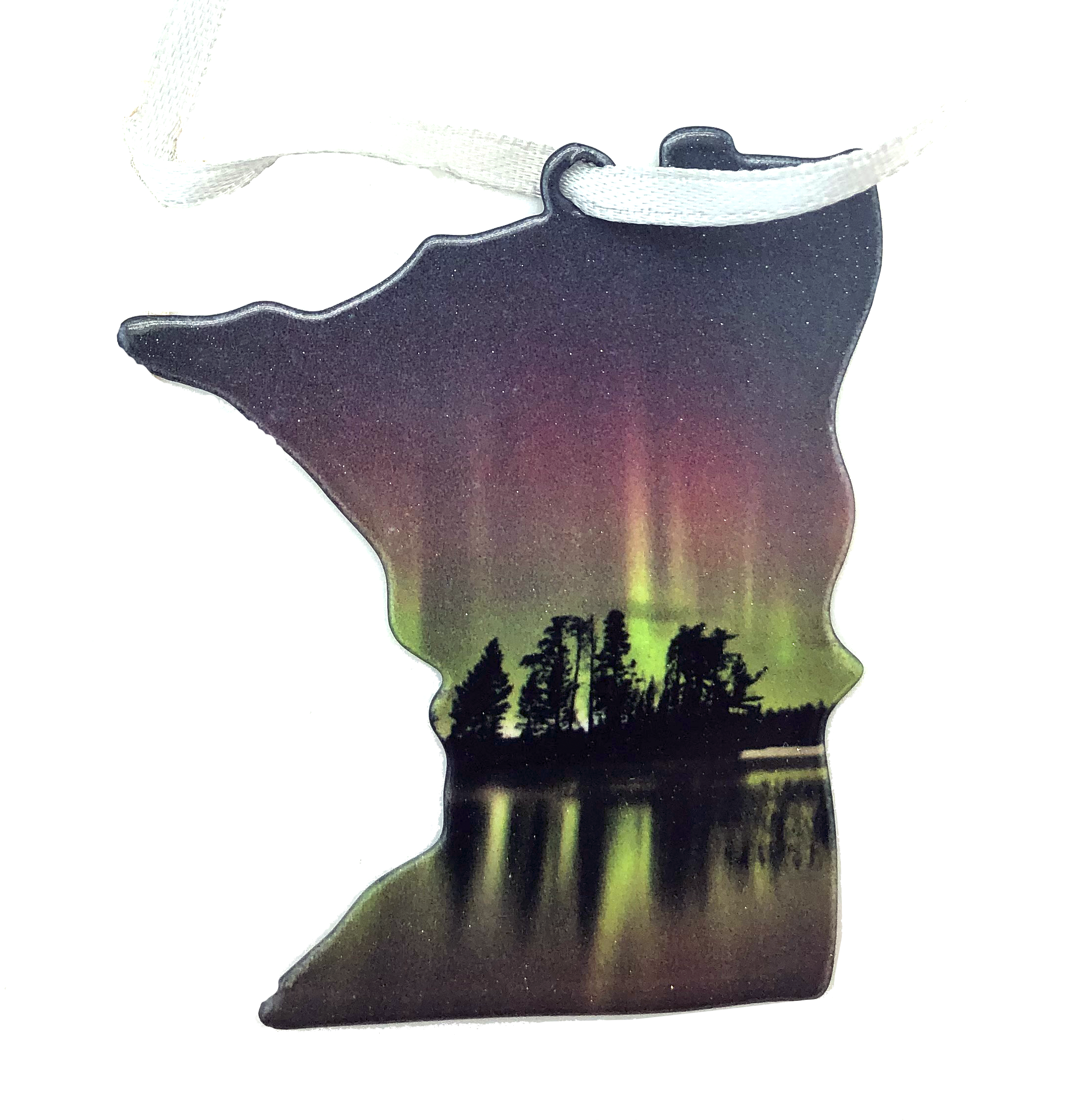 d'ears inc. - Wholesale Ornament - Birch Lake  MN Aurora Borealis, 2 1/2  inch ornament1