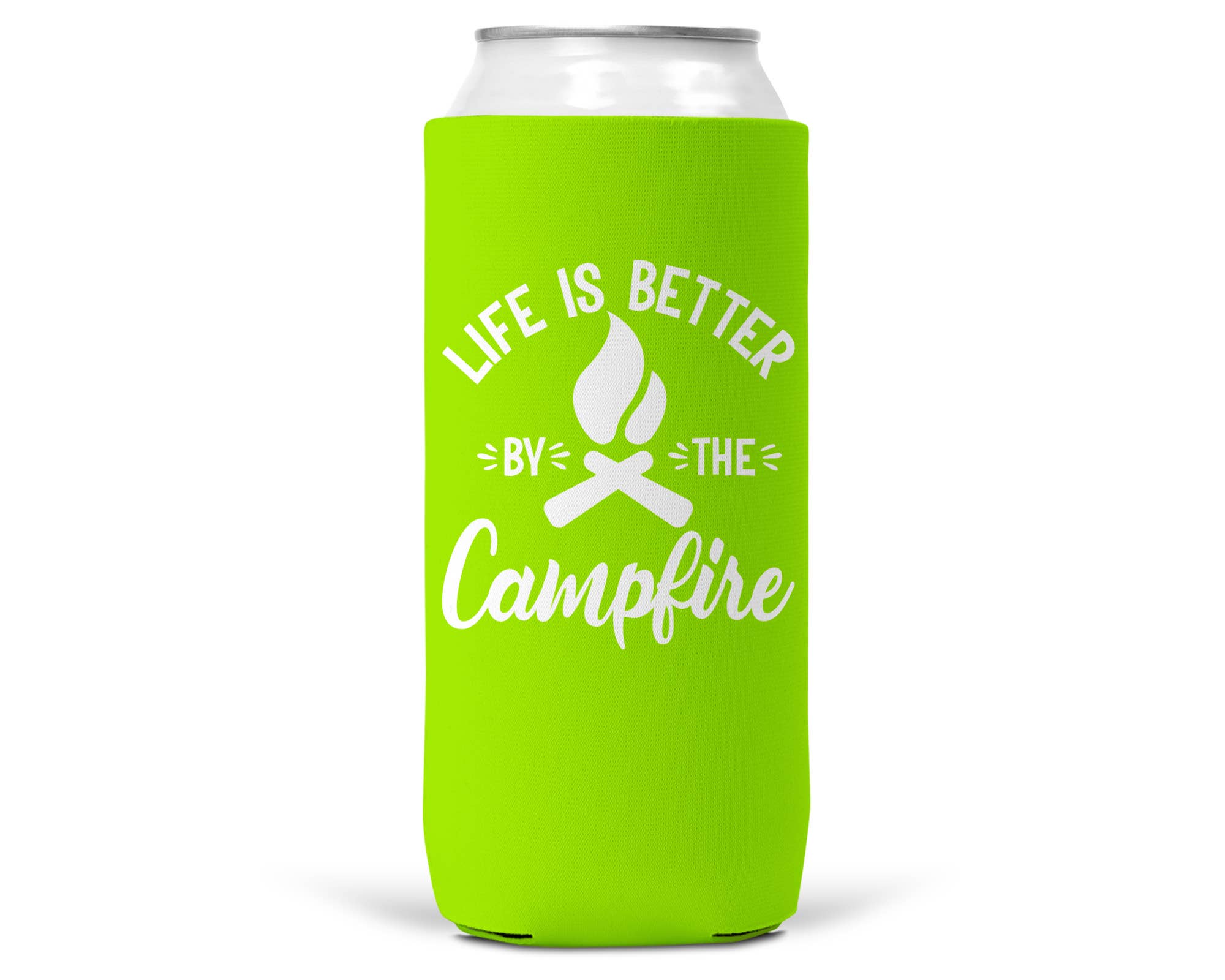 Wi-Wear - Wholesale Drink Huggers & Koozies - Life Is Better By The Campfire SLIM CAN Coozie/Cooler7