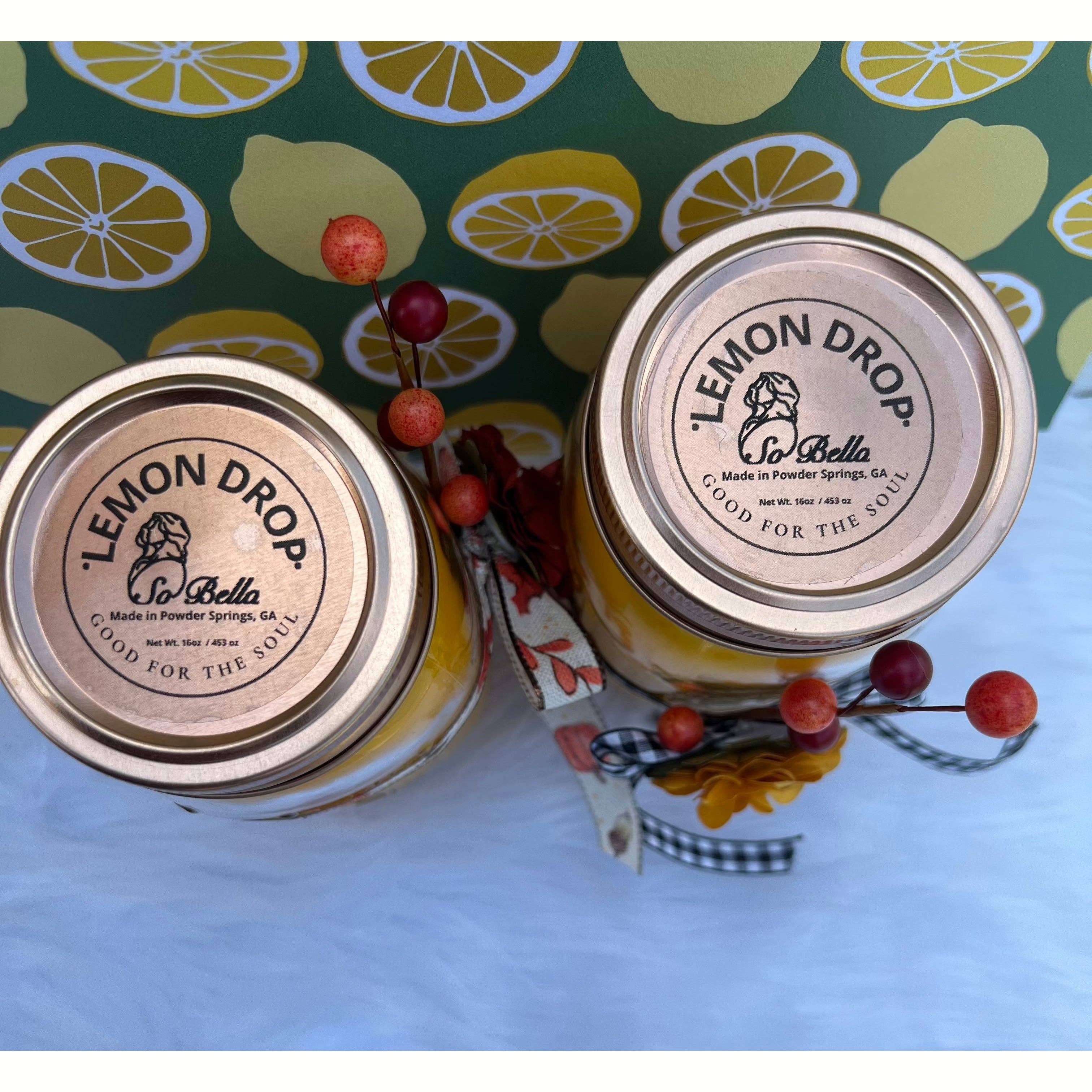 So Bella - Wholesale Jar/Filled Candle - Lemon Drop 16 oz Candle1