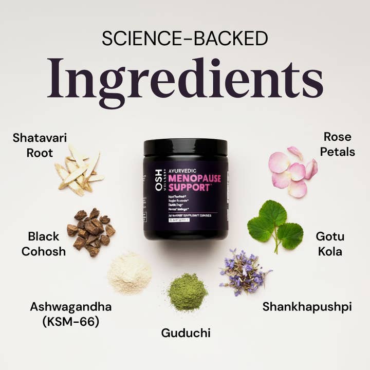 Osh Wellness - Ayurvedic Wellness - Wholesale Oral Supplement/Vitamin - Ayurvedic Menopause Support | Hot Flashes, Mood, Sleep ++2