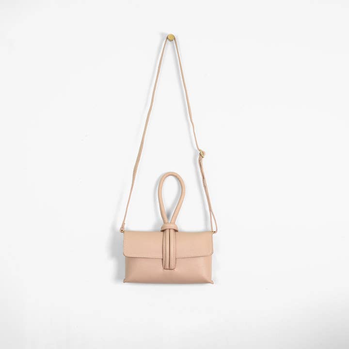 Sarta Pelle - Wholesale Clutch bag – women's - Trixie Nude Pebbled Italian Leather Clutch Bag