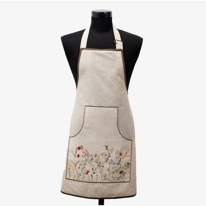"Blommor" Broderat Förkläde för wholesale av So Blue Greek Ceramics and Gifts