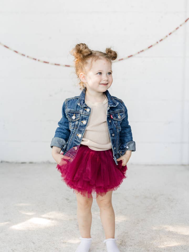 Full Layered wine Tutu, Full Tutu Skirt, Deep Red Tutu Skirt for wholesale by The Glam Goat