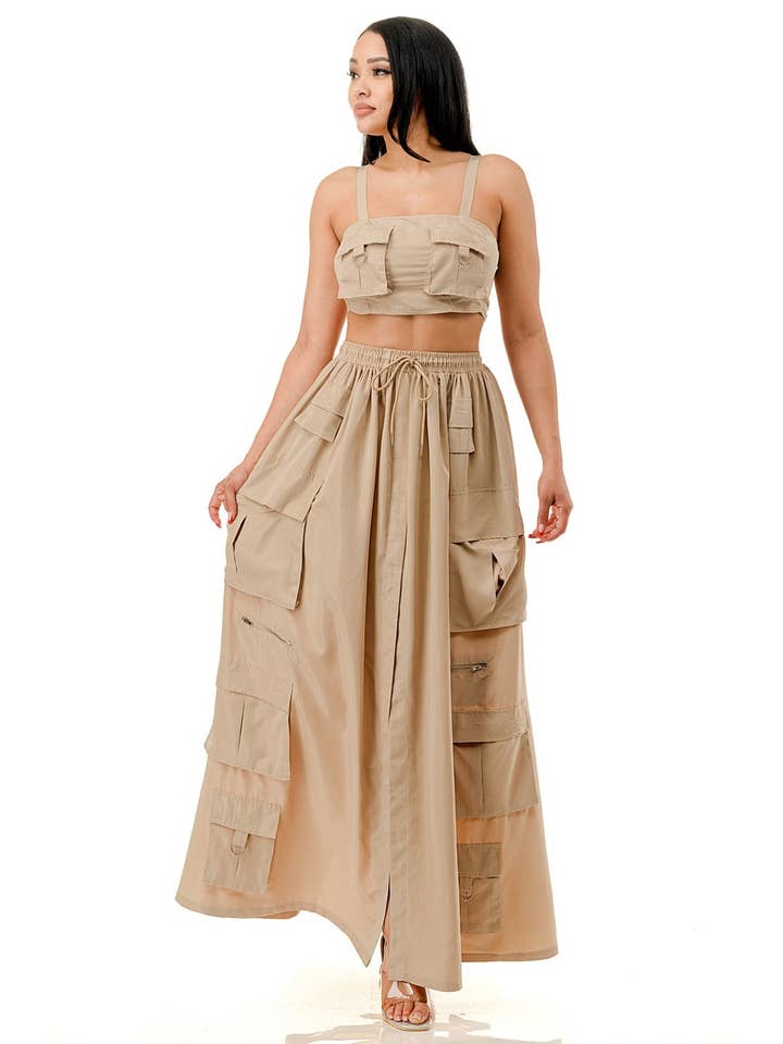 SET-CARGO SKIRT SET for wholesale by FashionShowcase