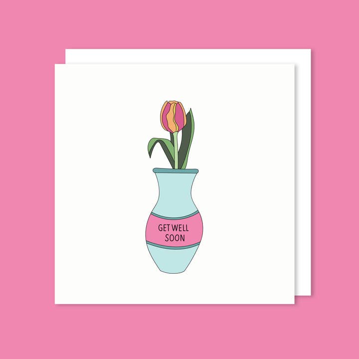 Get Well Soon Vase of Tulips for wholesale by t'art designs
