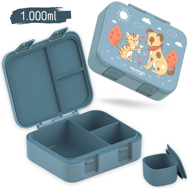 BEARFOOT - Wholesale Lunch bag/box – Kids - Lunch box with compartments, lightweight & leak-proof - Dog & Cat