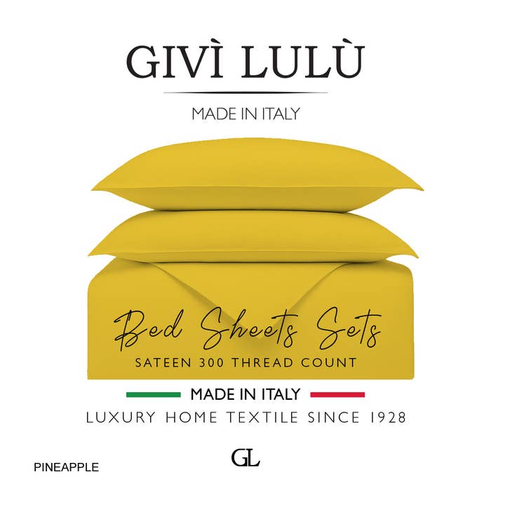Solid 300 Thread Count - pineapple - Duvet Cover Set per la vendita all'ingrosso da parte di Givì Lulù by Vittorio Ursini & Son