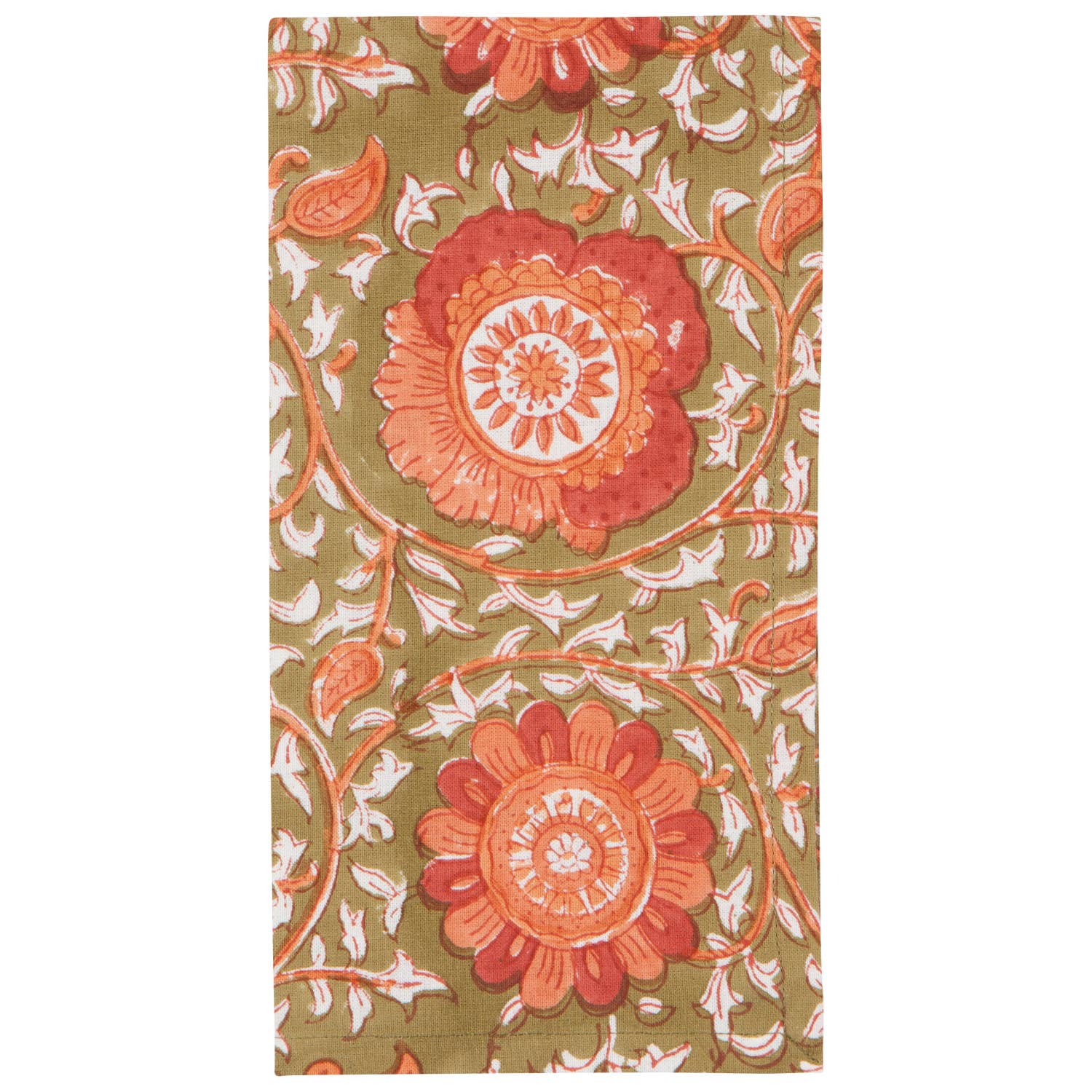 Danica Heirloom - Wholesale Dinner & Cloth Napkin - Zinnia Block Print Napkins Set of 42