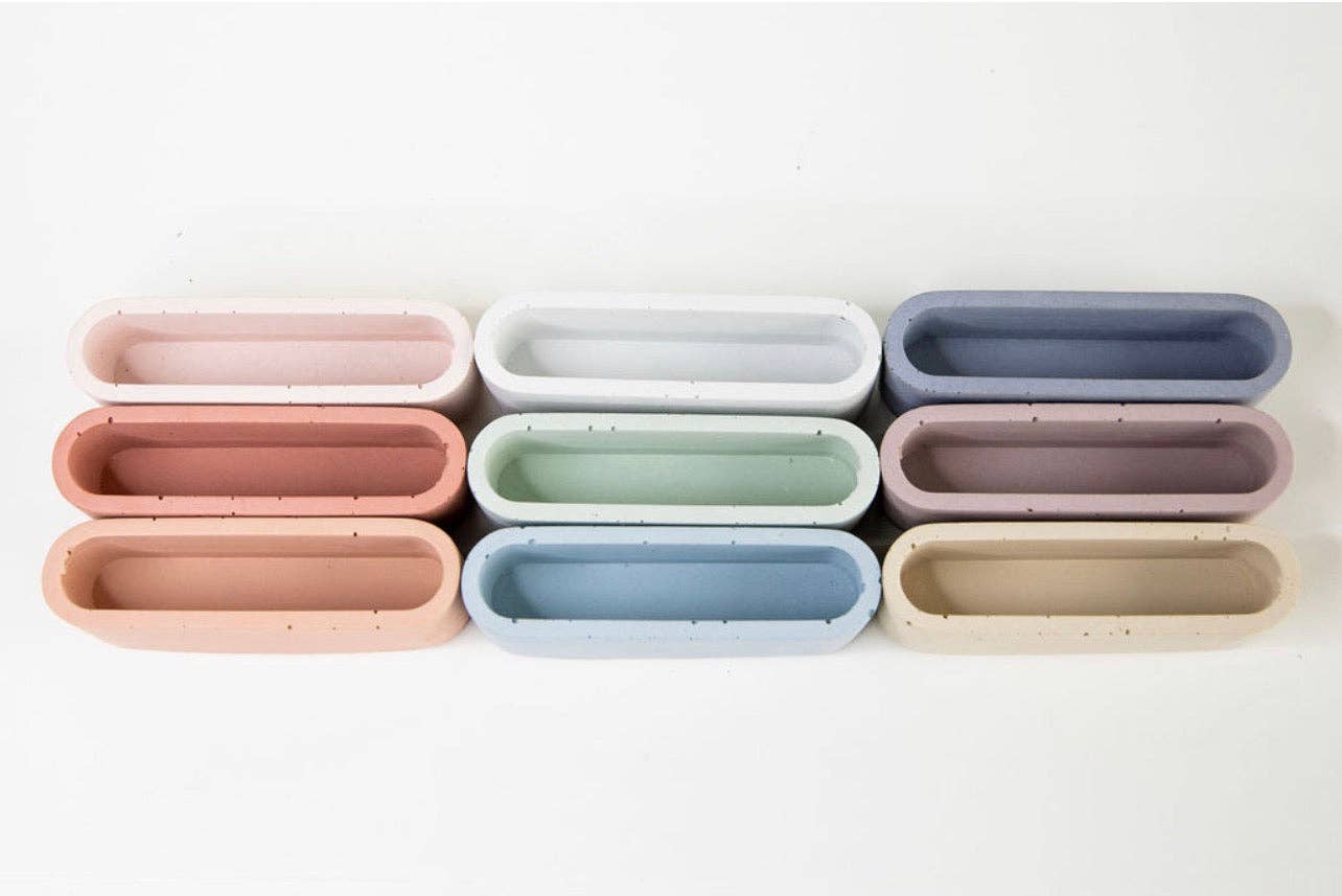 poured + crafted - Wholesale Business Card Holder - Concrete Oval Business Card Holder5