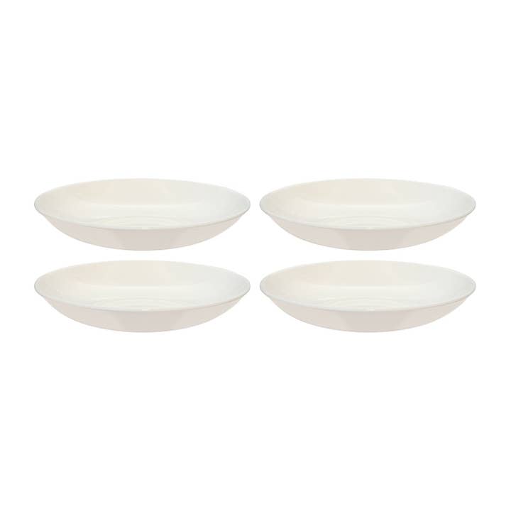 Gourmet dia.9" h:2" 34 oz. Round Warm White Porcelain Bowl (Set of 4) for wholesale by TURGLA HOME
