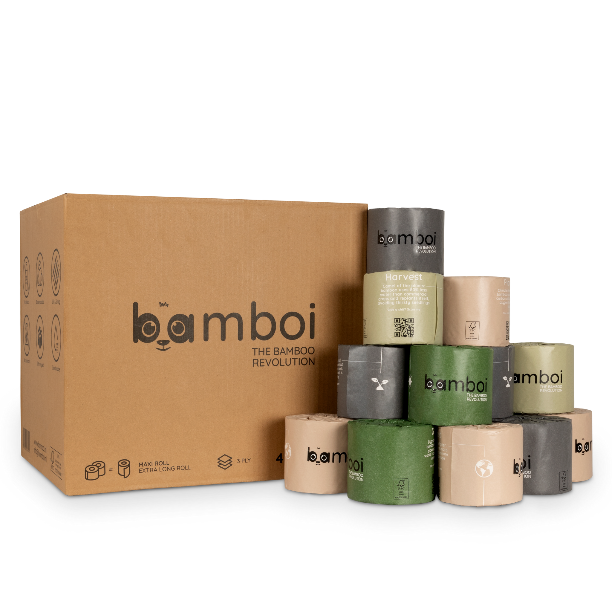 Bamboi - Wholesale Toilet Paper - Bamboi - 100% Bamboe Toiletpapier2