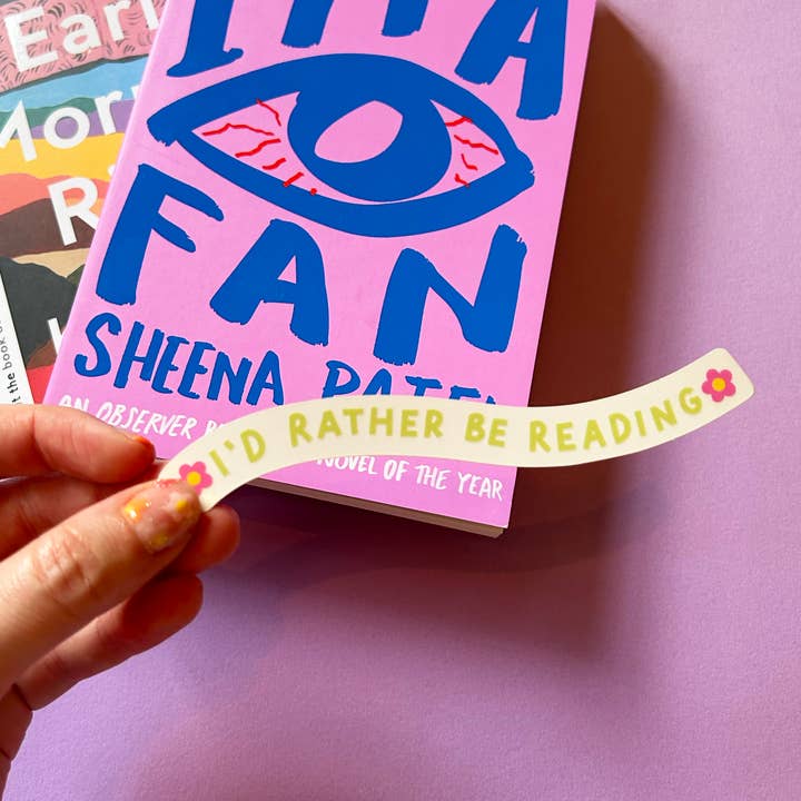 I'd Rather Be Reading Clear Vinyl Sticker for wholesale by Lydia Southgate