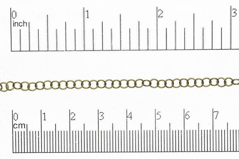 Continental Beads - Wholesale Craft Supplies - 4.2mm x 4mm Fine Round Cable Chain Sold by The Foot - CH 8440