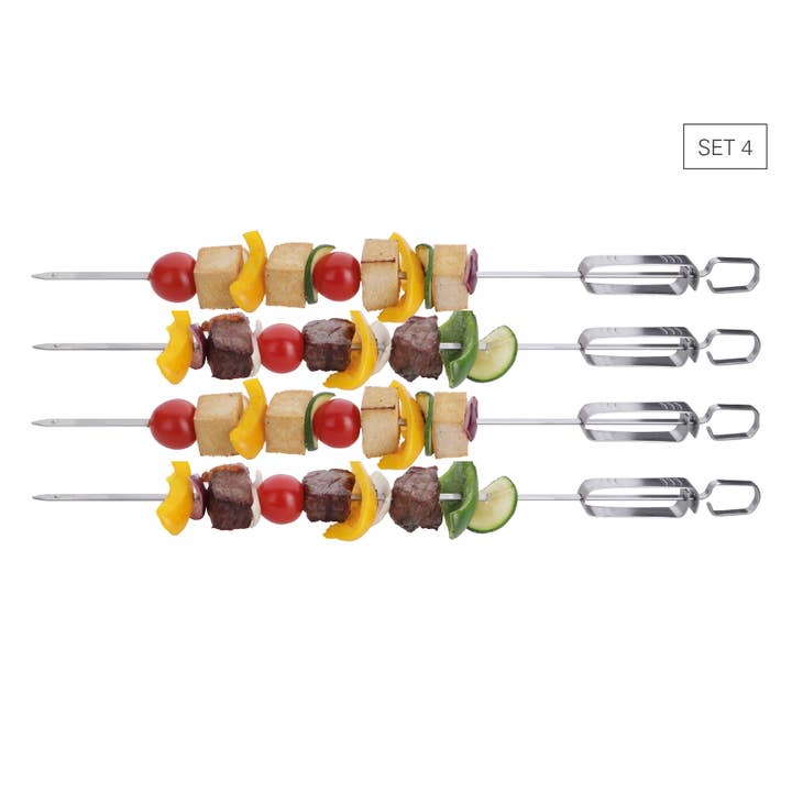 Grill Skewers with Scraper. 45cm - Set of 4 for wholesale by Karl Weis