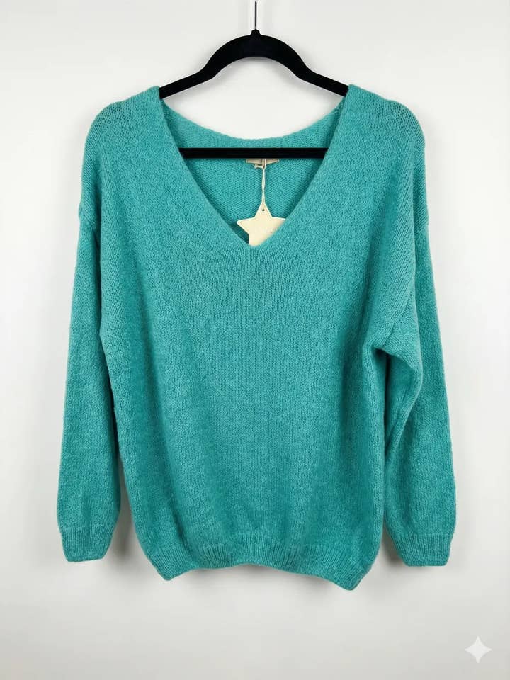 Mimi & Gogo - Vente Pull en maille – femme - Pull uni basique @20127_uni28