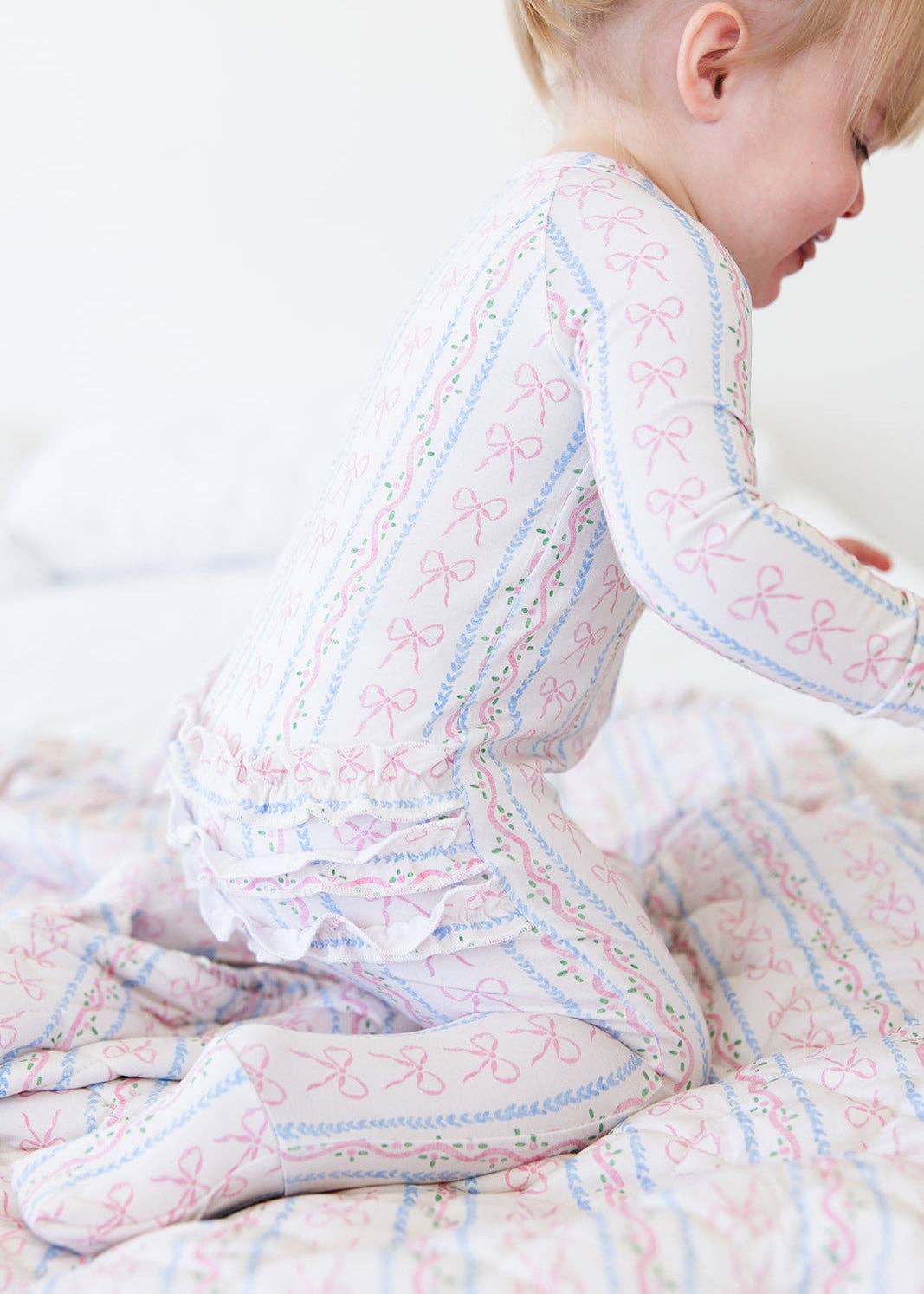 Charlie Lou Baby - Wholesale Jumpsuit - Baby - Bamboo Ruffle Rompee™ | Victorian Whimsy5