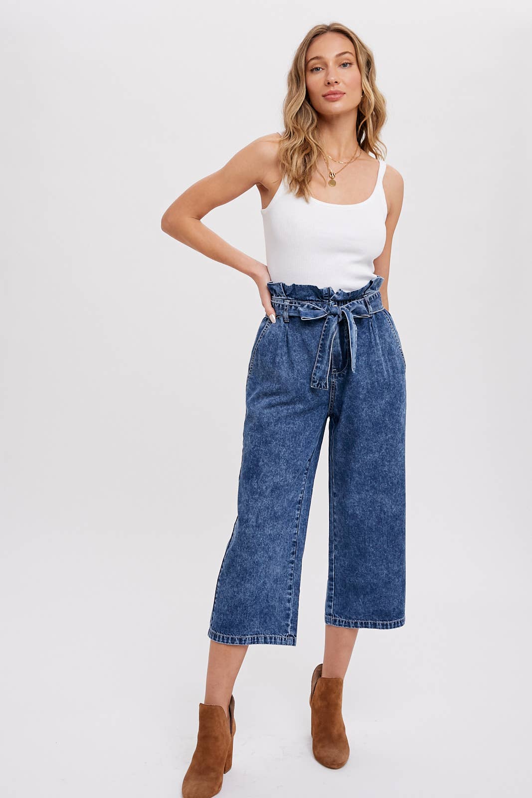 Bluivy - Wholesale Pants - Women's - BELTED PAPERBAG CULOTTES9