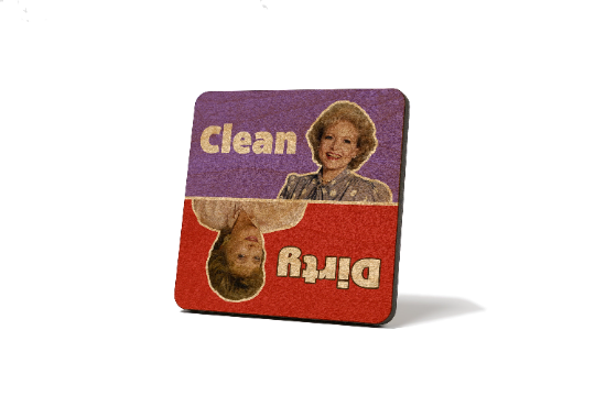 American Brand Studio - Wholesale Magnet - Golden Girls - Blache and Rose Dirty Clean Dishwasher Magnet1