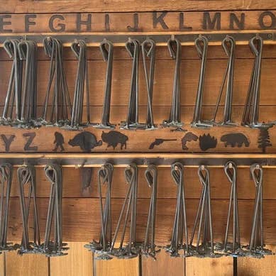 Branding Irons 2"-3" Alphabet Bundle for wholesale by Arellano Studios