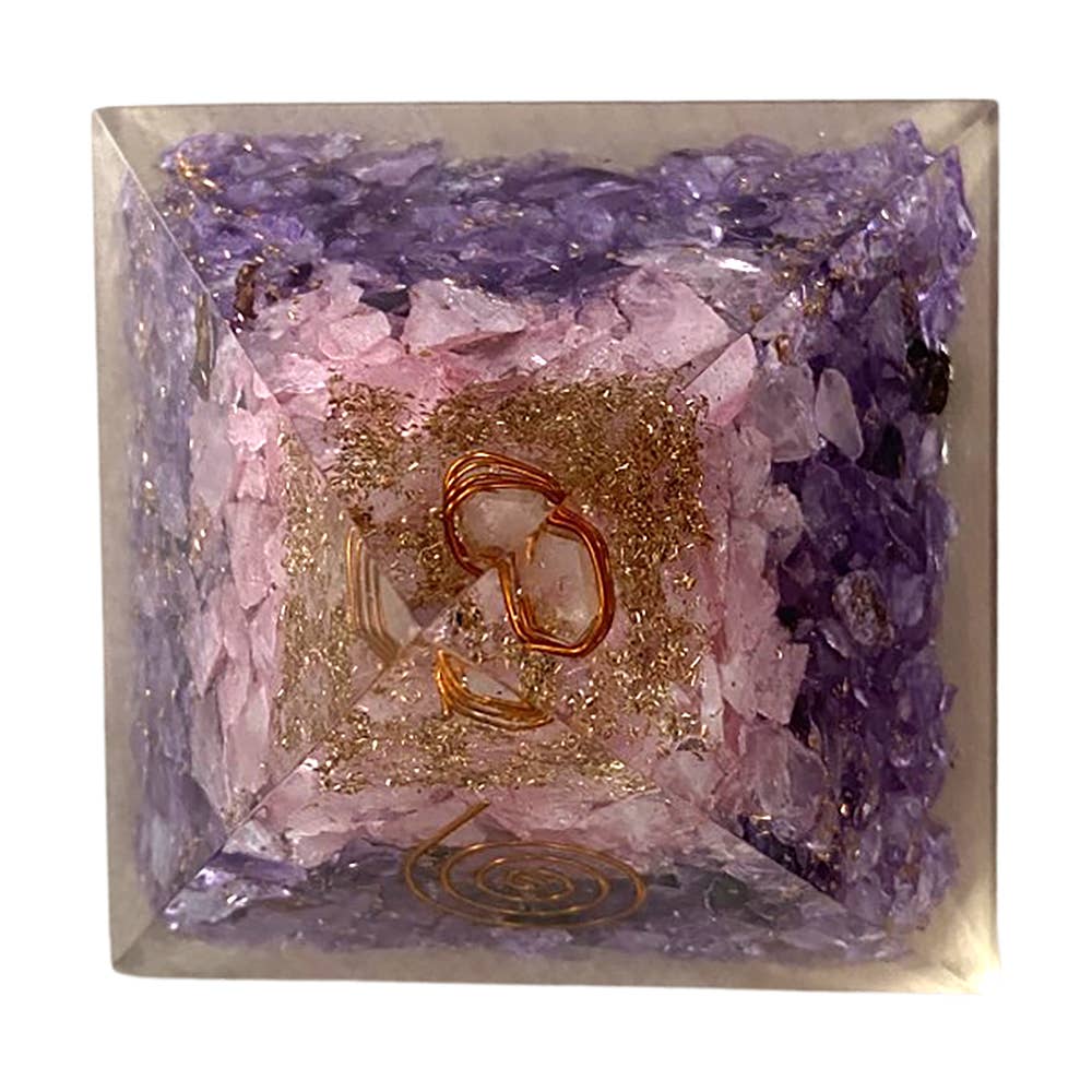 VIE - Wholesale Spiritual Stone/Crystal - Orgone Reiki Healing Pyramid - Energy Cleansing, 7.5cm8