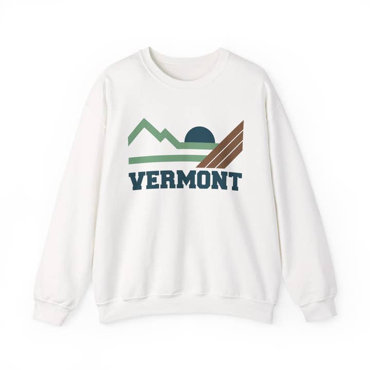 Vermont Sweatshirt - Mountain Vermont Crewneck Sweatshirt for wholesale by Hey Mountains