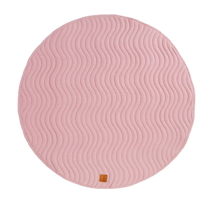 Quilted Reversible Linen Playmat - Blush Pink Quilted Reversible Linen Playmat - Blush Pink