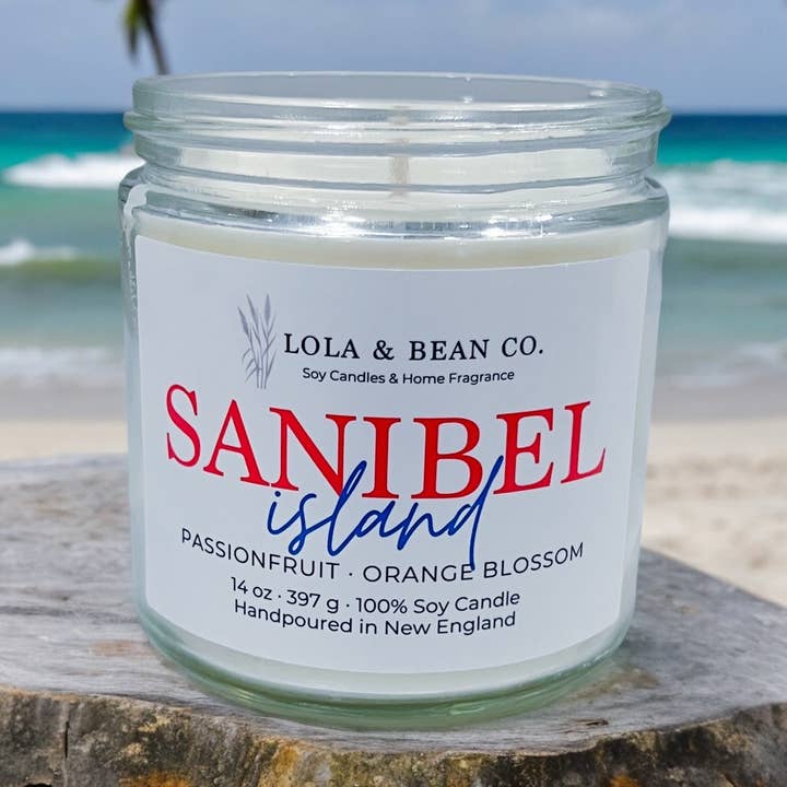Sanibel Island – Soy Candle | Passionfruit, Orange Blossom for wholesale by Lola & Bean Co.