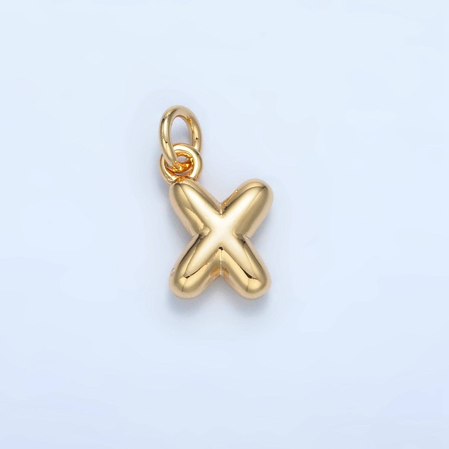 Aim Eternal - Wholesale Individual Charm/Pendant - 16K Gold Filled 10mm Initial Letter Chubby Balloon Mini Charm | A1591 - A160323