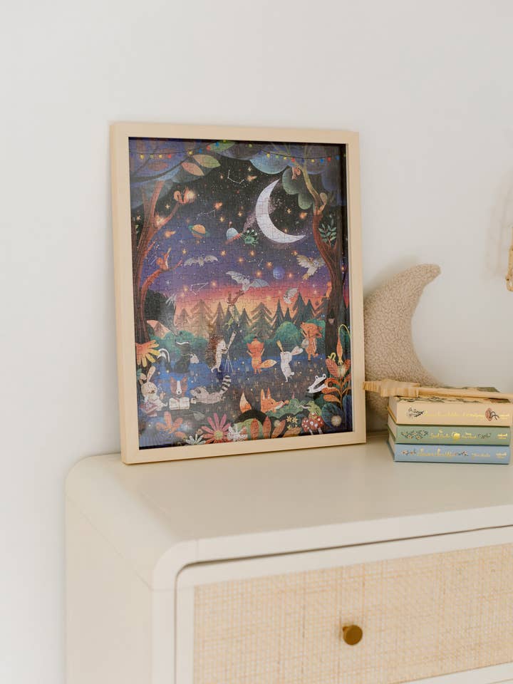 Mischief Under the Moonlight 300 Piece Puzzle for wholesale by Once Upon a Puzzle U.S